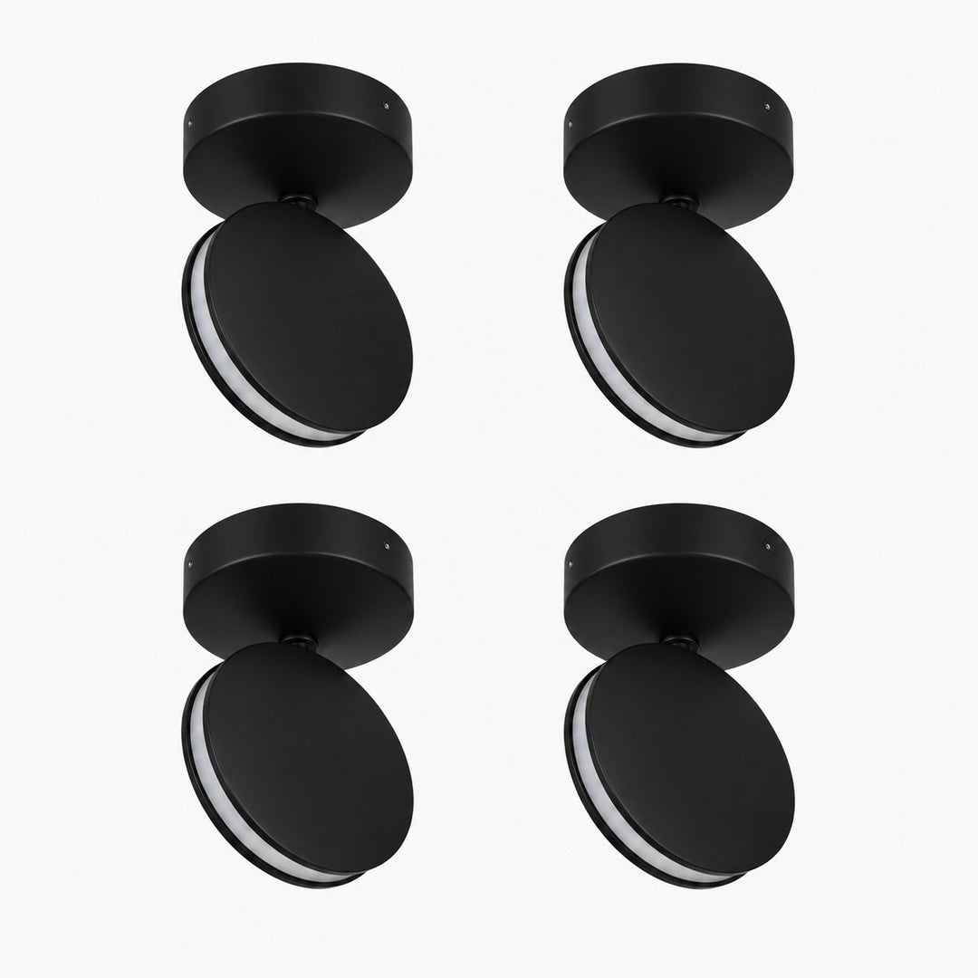 Black SPECTRA set of 4 LED ceiling and wall lights