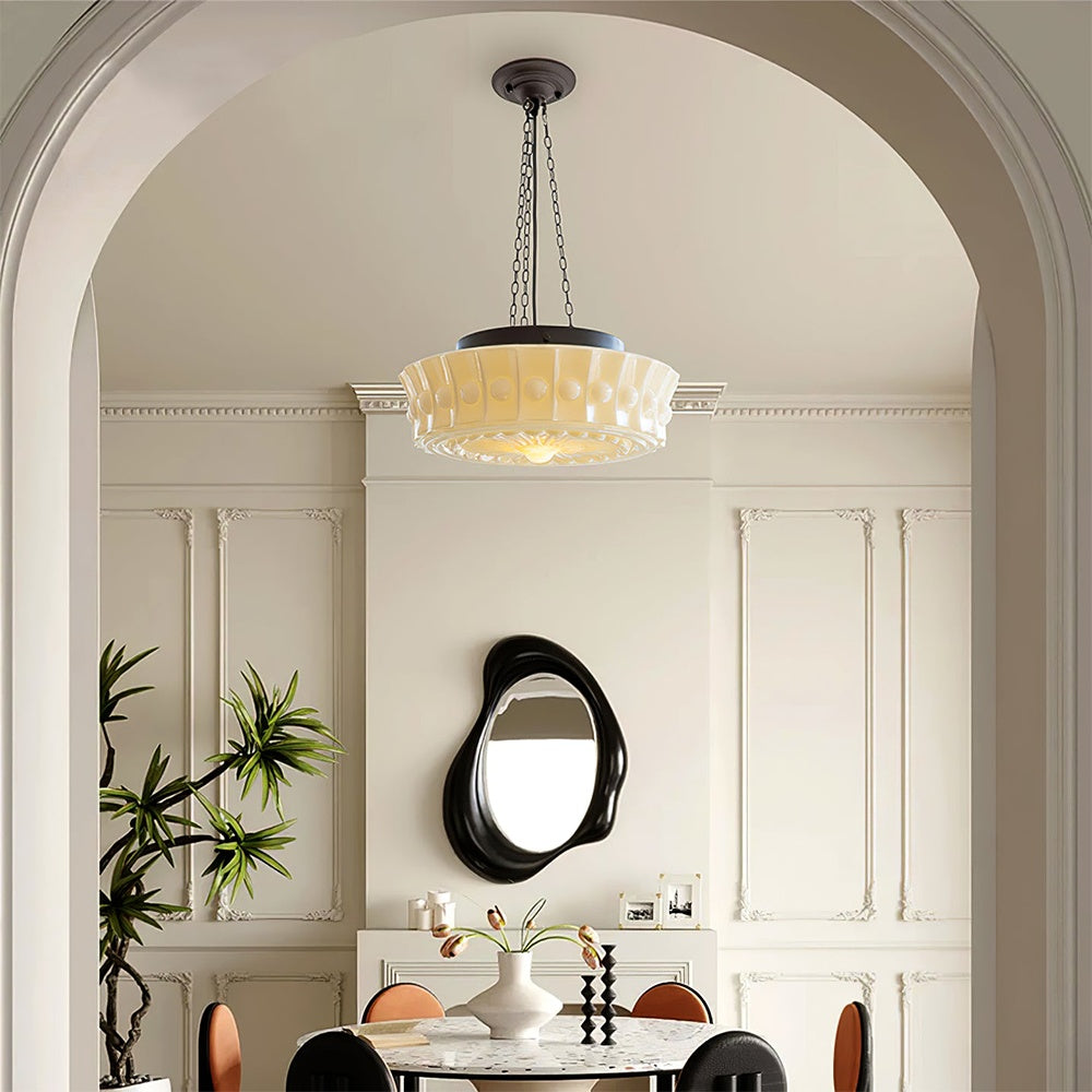 Iron Glass Cylinder Shade Chandelier M48
