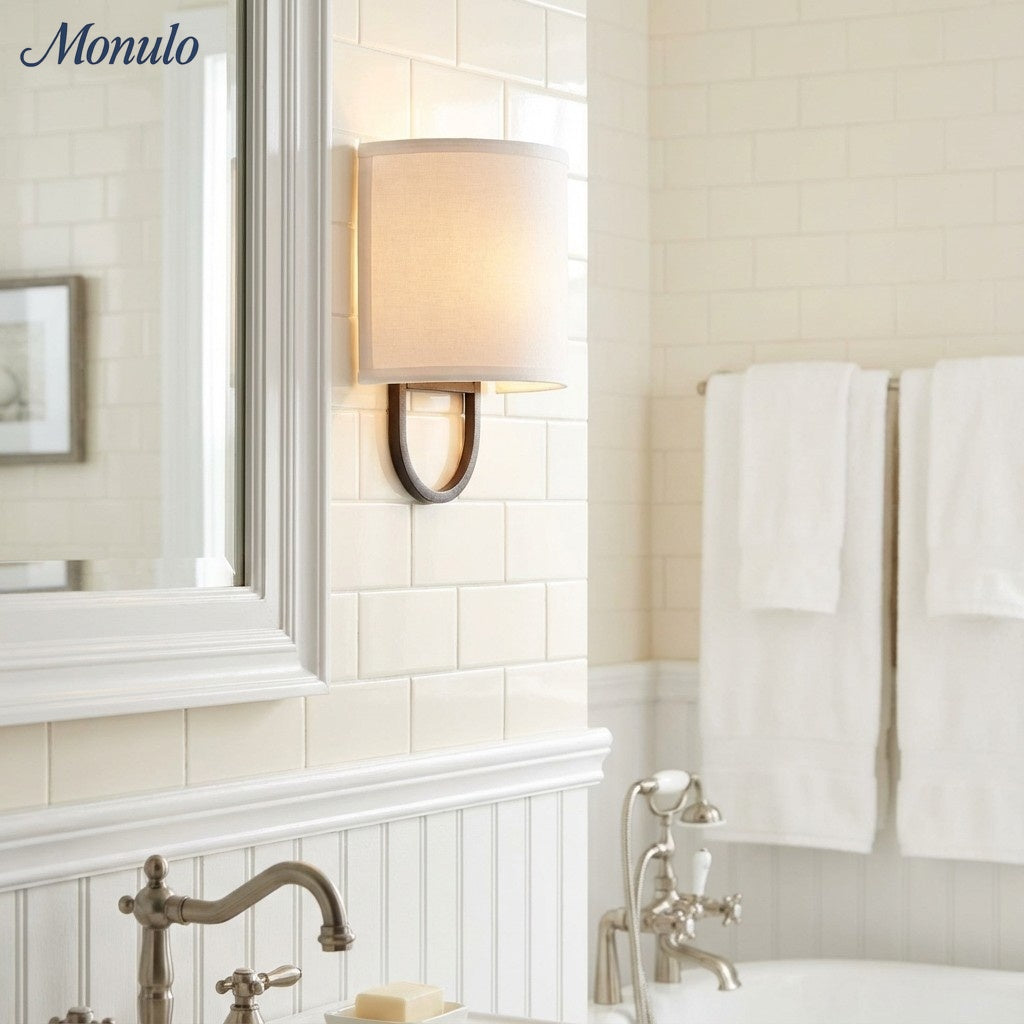 Nolvara Fabric Shade Wall Lamp - Modern Bedroom Wall Sconce for Cozy Lighting