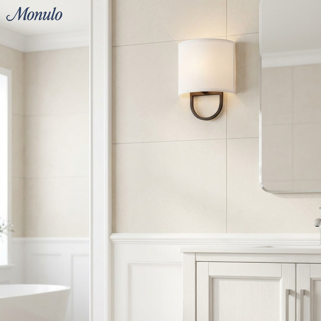 Nolvara Fabric Shade Wall Lamp - Modern Bedroom Wall Sconce for Cozy Lighting