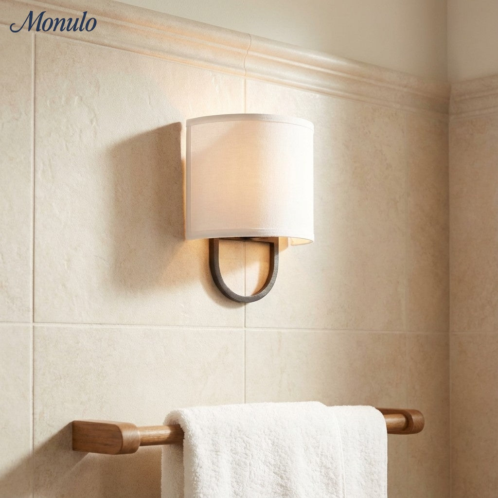 Nolvara Fabric Shade Wall Lamp - Modern Bedroom Wall Sconce for Cozy Lighting