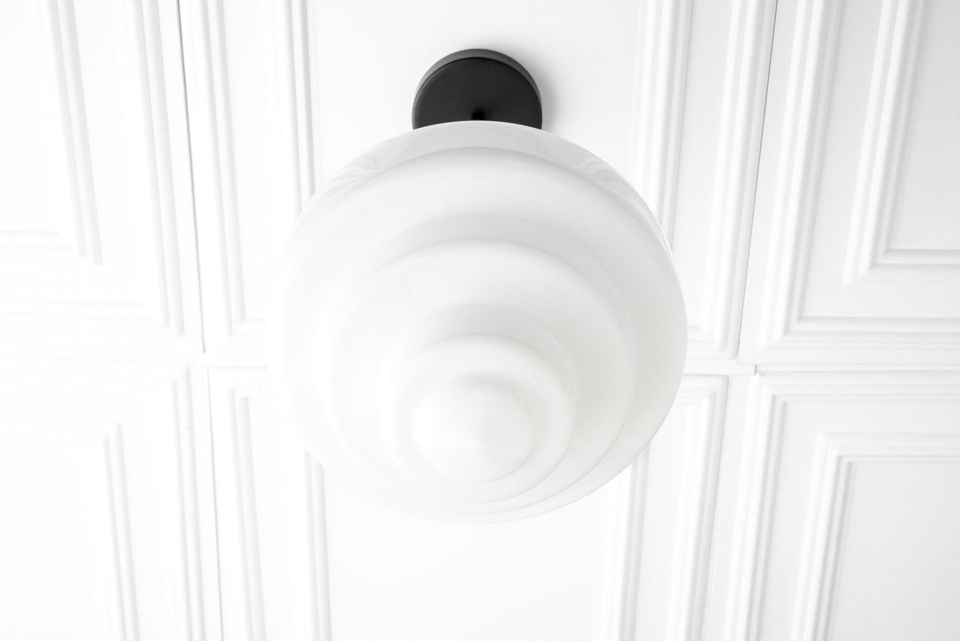 Geotower Glass Contemporary Glass Ceiling Pendant Lamp– Art Deco Light for Living Space