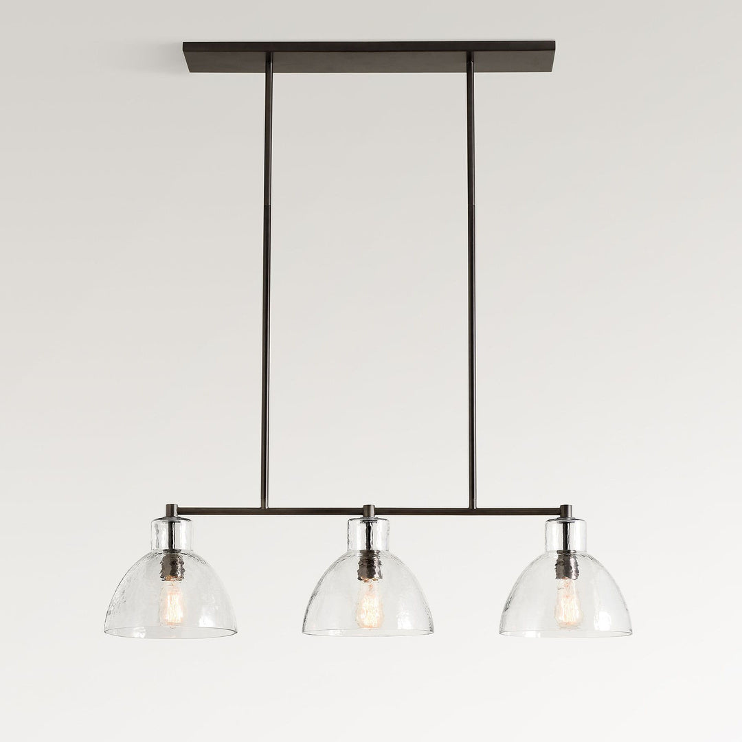 Glavira Recycled Glass Linear Chandelier - Elegant Modern Lighting