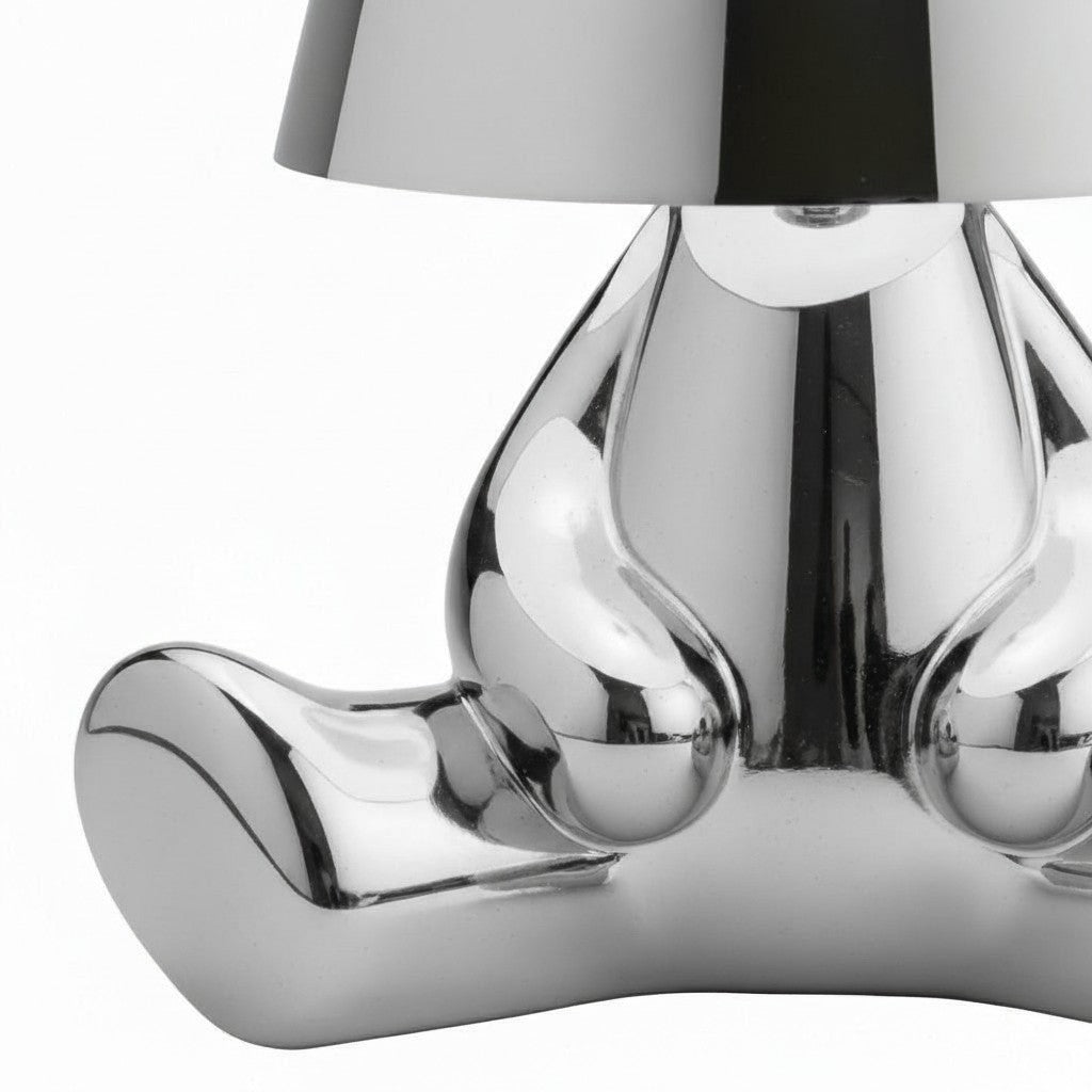 Aurabrova Wiederaufladbare Tischlampe in Menschenform – Moderne Aluminiumlampe für das Wohnzimmer