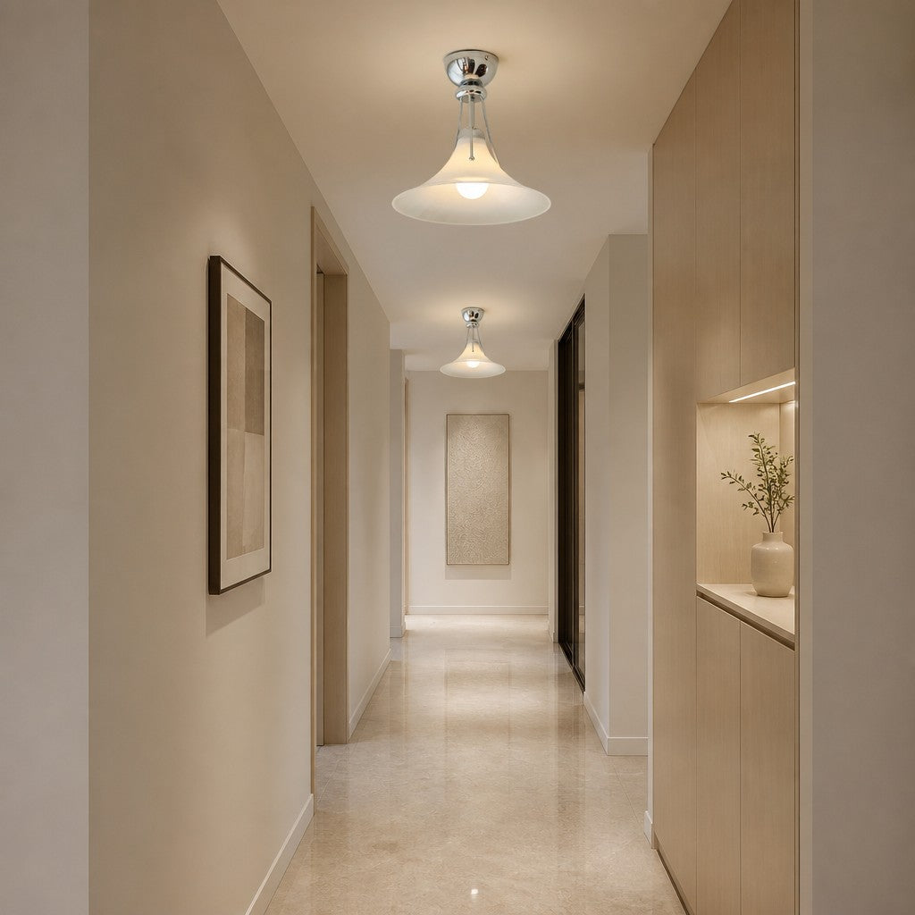 Kallera Magnolia Ceiling Light – Gradient Design Lampshade for Bedroom and Hallway