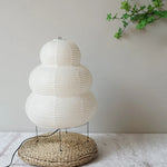 Load image into Gallery viewer, Japanese Wabi Sabi White Rice Paper Table Lamp