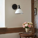 Bild in der Galerieansicht laden, Conique Metal  Wall Sconce - White Metal Shade - Industrial Modern Lighting
