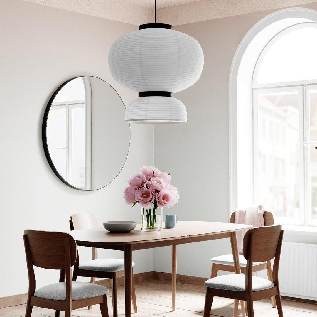 Rounded Layered Paper Plug-In Pendant