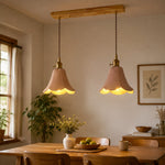 Load image into Gallery viewer, Natural double pendant above a dining table