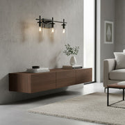 Lámpara de pared Trivella de 3 luces - Lámpara de pared contemporánea de perfil lineal y minimalista para pasillo