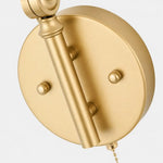 Load image into Gallery viewer, Gold wall plate and pull chain detail