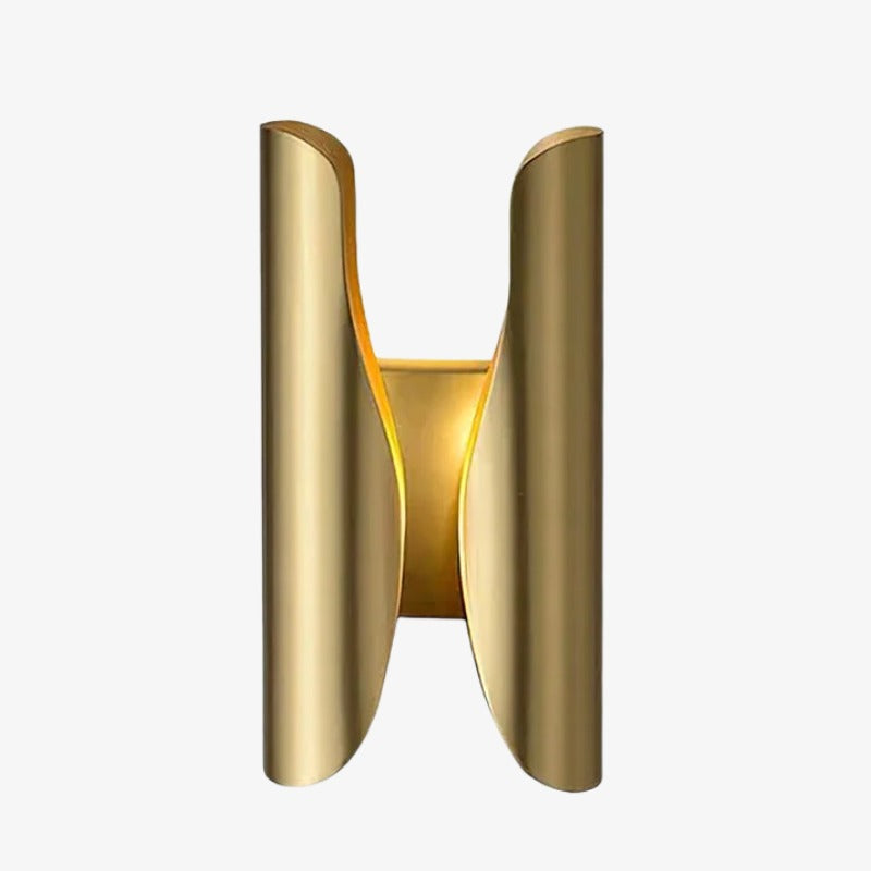 Aplique de Pared Artístico Escultural Auregon – Lámpara de Pared de Metal Enrollado Abstracto para Pasillo o Sala de Estar