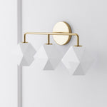 Load image into Gallery viewer, Talvior Geometric Modern Bathroom Sconce - Faceted Shade Light in Luxe Finishes
