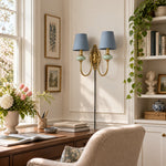Cargar imagen en el visor de la Galería, Rowanea Fabric Shade Ceramic Plug-In Wall Sconce