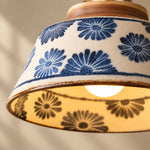 Load image into Gallery viewer, Hand-Painted Ceramic Plug-In Swag Pendant