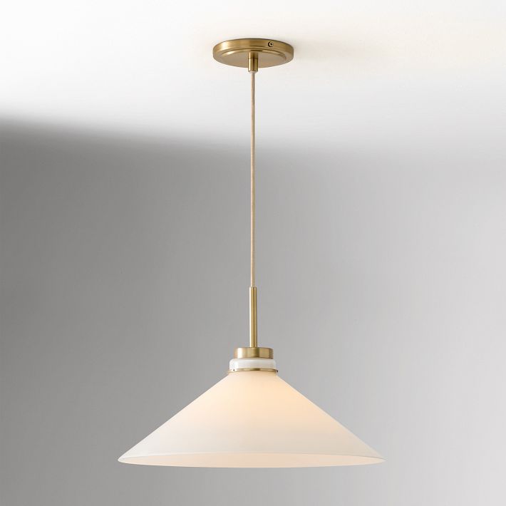 Aurenza Modern Farmhouse  Cone Pendant Light – Dimmable Kitchen and Entryway Lighting