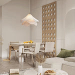 Load image into Gallery viewer, Ethereal Bloom French Floral Pleated Fabric Pendant Light
