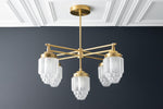 Load image into Gallery viewer, Tierlux Glass Chandelier – Vintage Brass Globe Lighting Fixture
