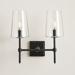 Load image into Gallery viewer, Derlina Clear Glass Sconce - Elegant Single To Triple Vanity Sconce
