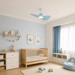Cargar imagen en el visor de la Galería, Designer Hat Two-Blade Ceiling Fan Light scene image