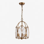 Bild in Gallery-Viewer laden, Oval Cage Textured Glass Chandelier