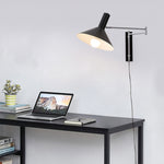Cargar imagen en el visor de la Galería, Aplique de pared de metal blanco con brazo ajustable
