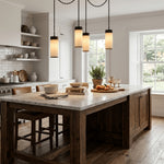 Bild in Gallery-Viewer laden, Cream Alabaster Chain Hardwired Pendant Light