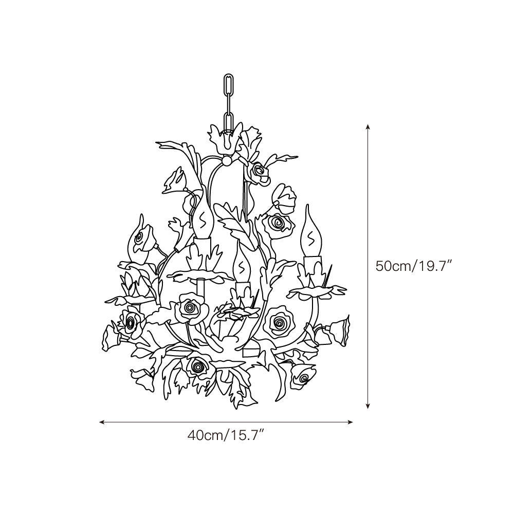 Keramik Rosen Kronleuchter