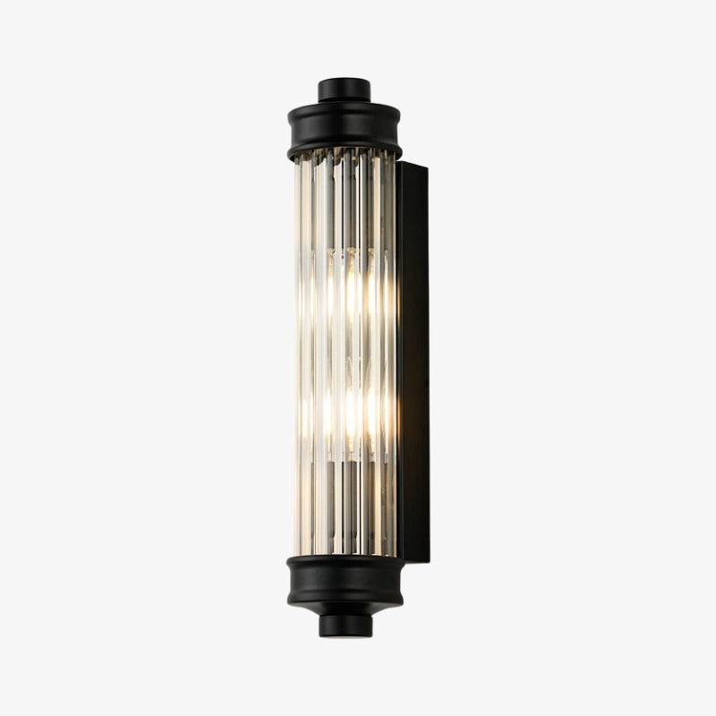 Bravira Gerippte Zylindrische Glas-Wandlampe – Moderne Nordische Wandleuchte für Flur und Wohnraum U03