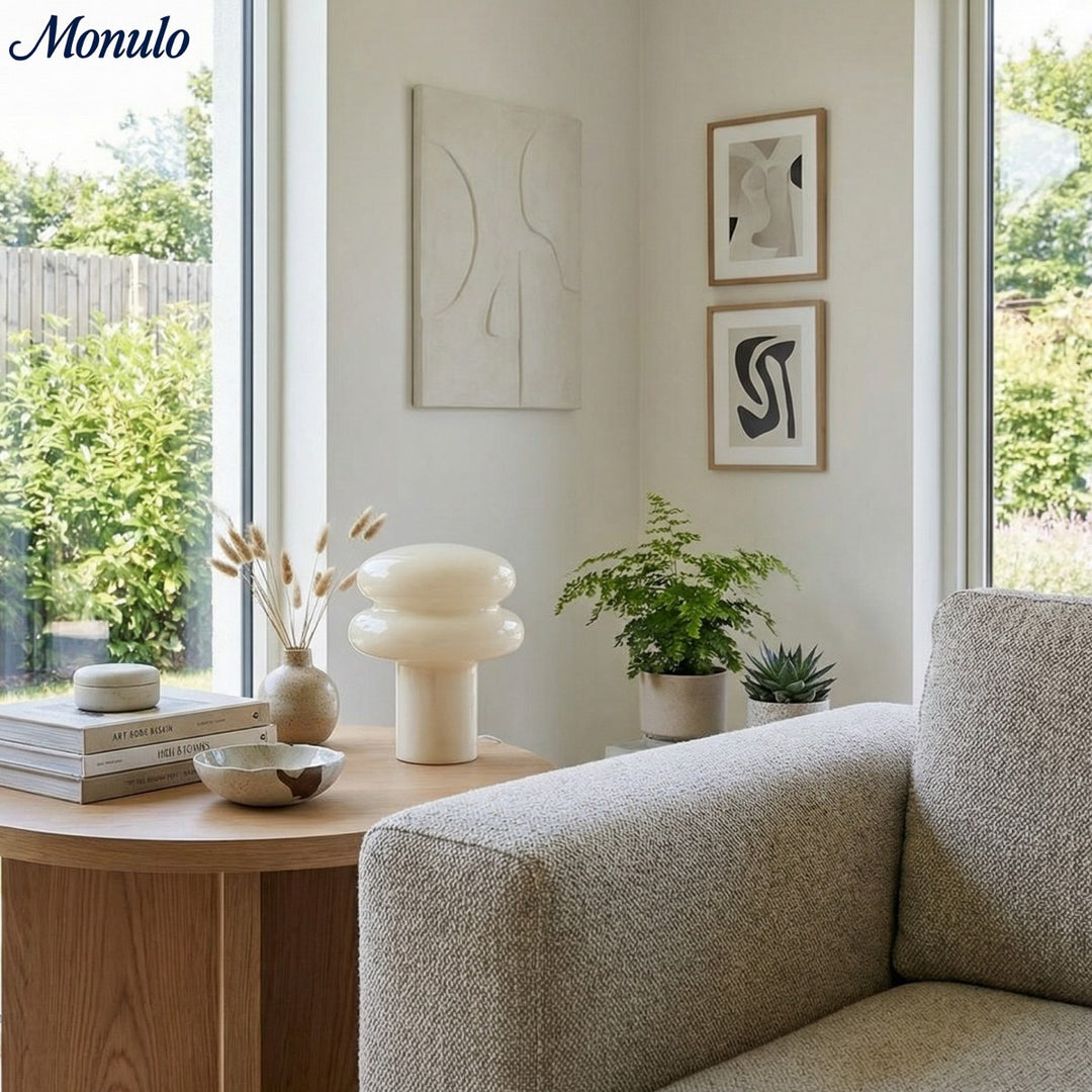 Coloria Minimalistische Opalglaslampe – Sanftes Leuchten für das Schlafzimmer