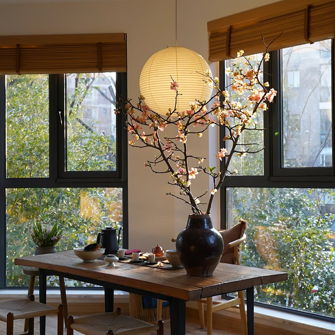 White Paper Lantern Plug-In Pendant