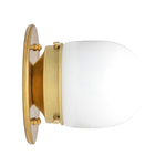 Cargar imagen en el visor de la Galería, Opalume Glass Flush Mount Ceiling and Wall Light - Art Deco Small Globe Fixture
