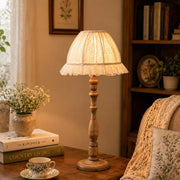Vintage bedroom bedside scene with warm light