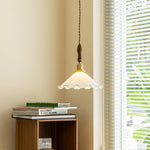 Load image into Gallery viewer, White Sculptural Glass Plug-In Pendant