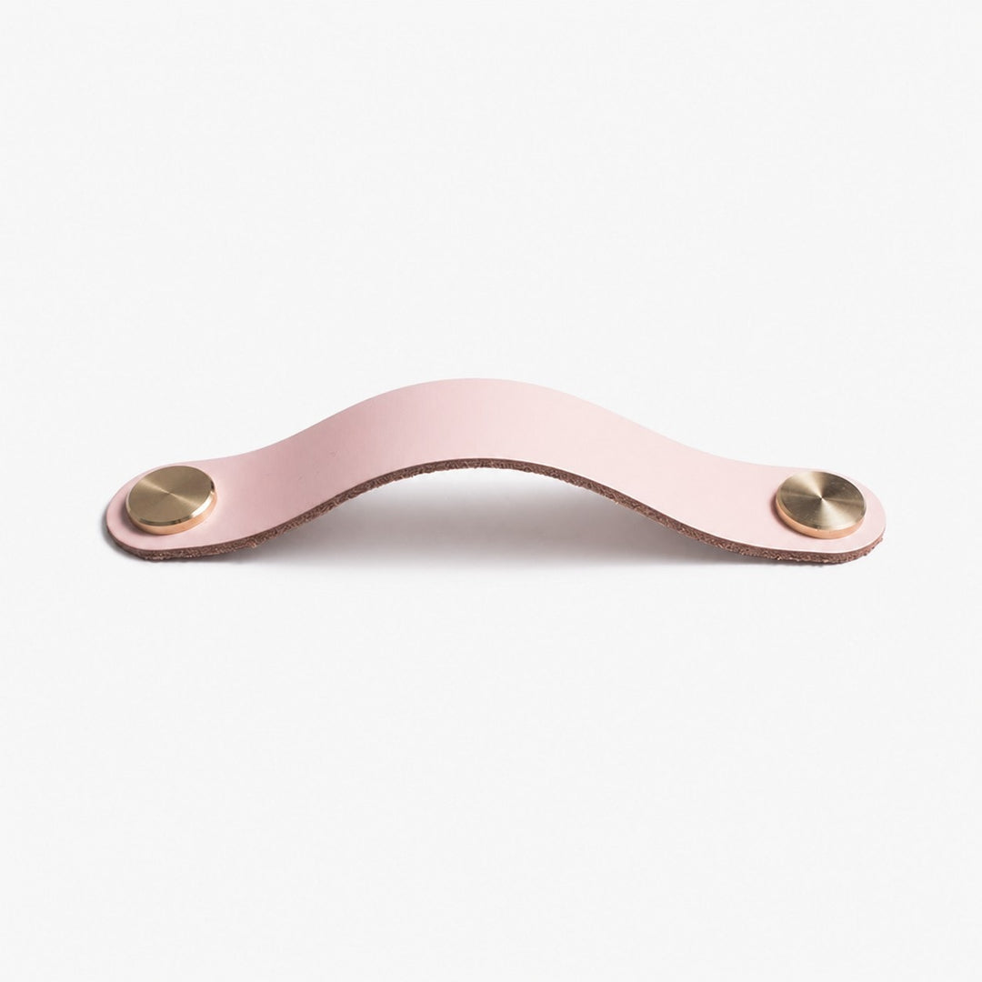 Cowhide leather and brass cabinet pull handle color and size option