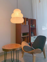 Bild in Gallery-Viewer laden, Beige Mulberry Paper Swag Pendant Light