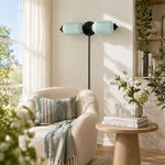 Cargar imagen en el visor de la Galería, Eloise Fluted Leaf-Relief Plug-In Wall Sconce
