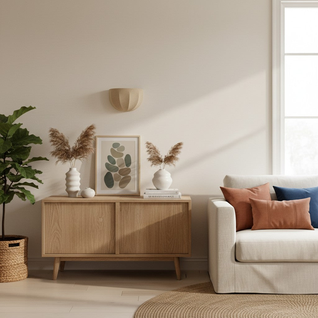 Loomis Moderne Art Deco Wandleuchte mit strukturiertem Stoffschirm für Schlafzimmer und Eingangsbereich