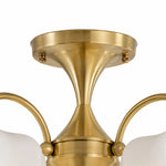 Cargar imagen en el visor de la Galería, Brushed gold ceiling canopy and curved arm detail