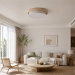 Cargar imagen en el visor de la Galería, Travertine Fabric Flush Mount Ceiling Light