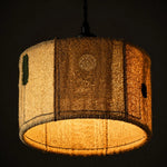 Bild in Gallery-Viewer laden, Natural Loofah Woven Pendant Lamp Wabi Sabi Patchwork Hanging Light