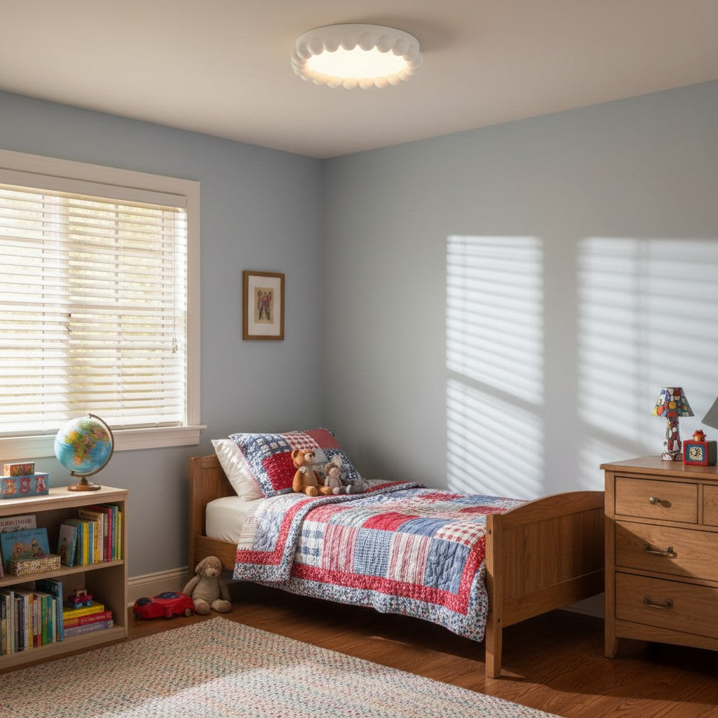 Plafonnier en résine moderne minimaliste Resinova - Éclairage intérieur discret pour chambres