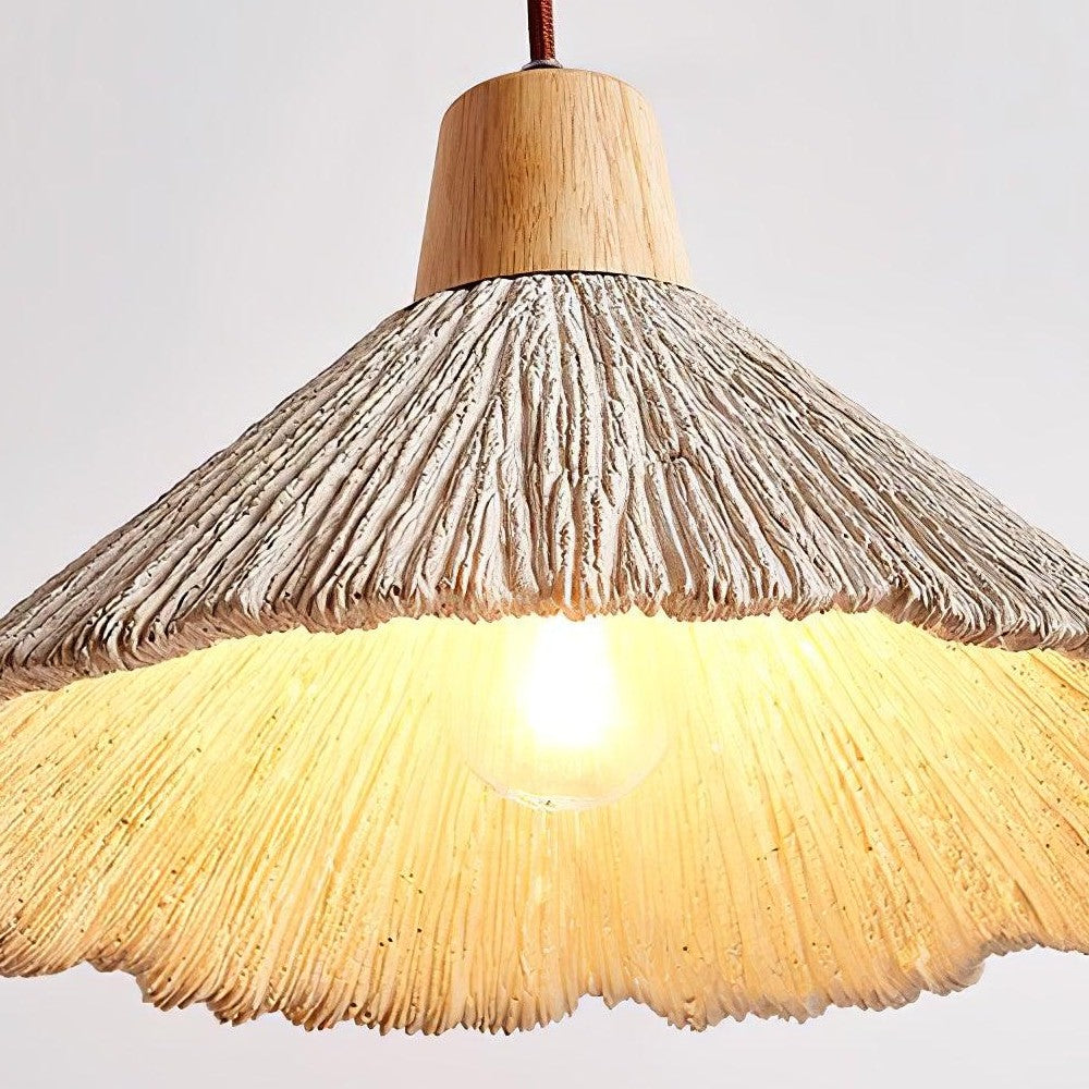 Lampe suspendue plissée Solaraeon - Luminaire industriel moderne pour salle à manger et salon