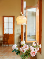 Load image into Gallery viewer, Brass Resin Petal Plug-In Pendant
