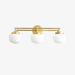 Bild in der Galerieansicht laden, Opalume Glass Art Deco Vanity Light - Bathroom Wall Sconce with White Glass Shades
