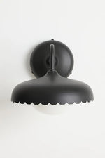 Load image into Gallery viewer, Rayla Outdoor Wall Sconce Light – Scallop Edge Modern Metal Design for Porch
