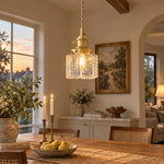 Bild in Gallery-Viewer laden, Vintage Sugar-Cube Glass Pendant Lamp