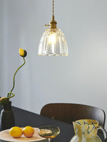 Bild in Gallery-Viewer laden, Clear Glass Brass Swag Pendant Light