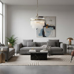 Load image into Gallery viewer, Elegant Glass Rods 3 Light Pendant Light - Vintage Brass Finish
