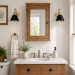 Load image into Gallery viewer, Industrial Modern Tapered Brass Gooseneck Sconce with Metal Silhouette